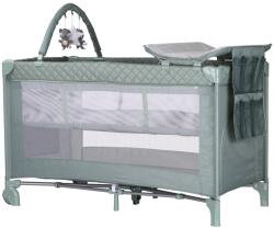 Chipolino Patut pliabil cu saltea de infasat Chipolino Luna basil (KOSILU253BA) - esell