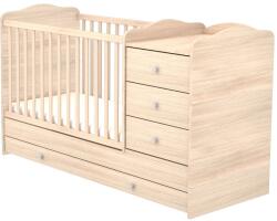 Hubners Patut copii transformabil din lemn cu 4 sertare Hubners Eva Kombi 120x60 cm natur (PTH4SEKNA) - esell