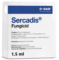 BASF Sercadis 1, 5 ml, fungicid sistemic, BASF, fainare (vita de vie, mar, par), rapan (mar, par) (1956-6426985636753)