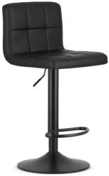 ARTOOL Scaun de bucatarie/bar, Artool, Prot, rotativ, piele ecologica neagra, picior metal negru, 41x44.5x87.5-108 cm (3454_1)