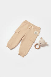 BabyCosy Pantaloni cu buzunare laterale, Two thread, 100%bumbac organic - Stone, BabyCosy (Marime: 6-9 luni) (BC-CSY8019-6) - esell