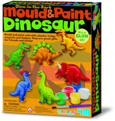 4M Atelier creativ Modeleaza si picteaza - Dinozaur care straluceste in intuneric (4M-03514) - esell