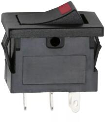  Interupator basculant 1 circuit 3 pini OFF-ON LED rosu 12V 15A cu retinere (09027PI) - esell