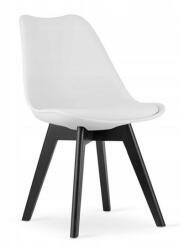 LEOBERT Scaun bucatarie/living, Artool, Mark, PP alb, picioare negre, 49x55.5x82.5 cm (3705_1)