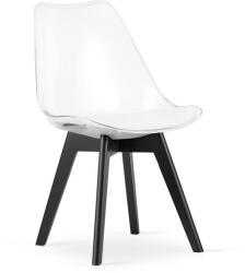 ARTOOL Scaun bucatarie/living, Artool, Mark, PP transparent, picioare negre, 49x43x82 cm (3971_1)