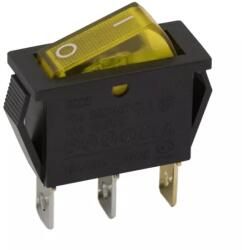  Interupator basculant 3 pini 1 circuit 10A 250V OFF-ON galben (09050SA) - esell