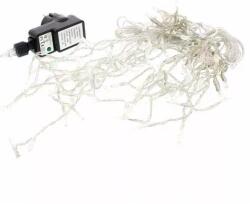 Well Perdea luminoasa tip turturi 100 LED-uri albe lumina calda cablu transparent WELL (DECOL-IC100W/TT-CTR-WL)