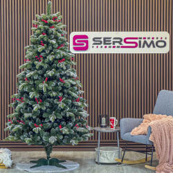  Brad artificial Sersimo, Alexima Elite, verde nins cu merisoare, mix 2D+3D, 230 cm (MD-Alexima-230)