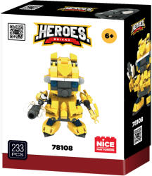 Nice Set constructie Robot Galben , erou transformabil, 221 piese (NC78108) - esell