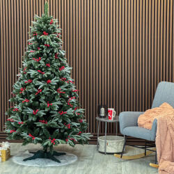  Brad artificial Sersimo, Miahelene Elite, verde nins cu merisoare, mix 2D+3D, 220 cm (MD-Mihaela-220)