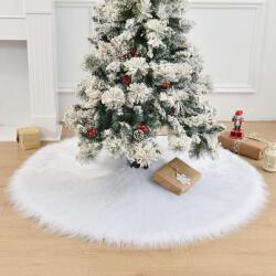  Covor pentru bradul de Craciun White Haipai, diametru 78 cm, blana cu o grosime 2.5-3 cm, alb (122474)