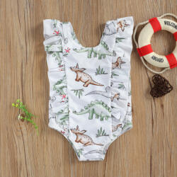 drool Costum de baie Jurassic Drool (Marime: 90, Model: Dinozauri verzi) (drl47b2u6)