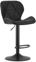 ARTOOL Scaun de bucatarie/bar, Artool, West, rotativ, piele ecologica neagra, picior metal negru, 46x48.5x90-111 cm (3977_1)