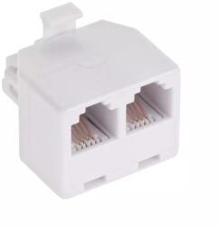  Adaptor telefonic 6P4C RJ11 tata la 2 mama (TEL0023-1)