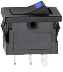  Interupator basculant 1 circuit 3 pini OFF-ON LED albastru 12V 15A cu retinere 09027KE (09027KE) - esell