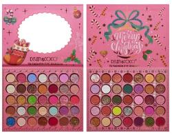  Trusa de Machiaj Profesionala Kevin&Coco Snowy Christmas, 70 Culori, Paleta All-in-One pentru Ochi si Fata, Farduri Mate, Sidefate si Glitter, Design Festiv de Craciun, Pigmentare Intensa, 22.5 x 17 x