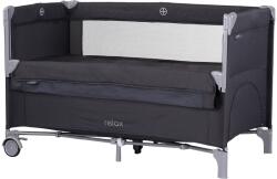 Chipolino Patut pliabil Chipolino Relax anthracite linen cu laterala culisanta (KOSIRE251AN) - esell