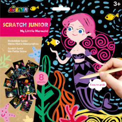 AVENIR Set de razuit Scratch Junior - Mica Mea Sirena (CH1677) - esell Carte de colorat