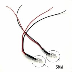  LED 12V 5mm galben cu fire 20 cm (LED-12V-5MM-YL)