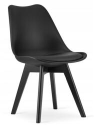 LEOBERT Scaun bucatarie/living, Artool, Mark, PP negru, picioare negre, 49x55.5x82.5 cm (3706_1)