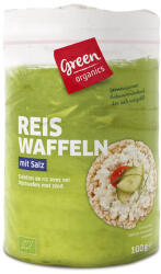  Rondele de orez integral expandat bio cu sare 100g Green Organics (4250085773108)