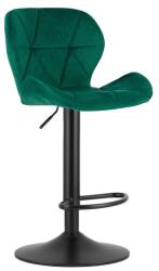 ARTOOL Scaun de bucatarie/bar, Artool, West, rotativ, catifea verde, picior metal negru, 46x48.5x90-111 cm (3984_1)