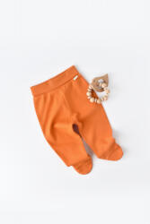 BabyCosy Pantaloni cu Botosei - Bumbac organic Portocaliu BabyCosy (Marime: 3-6 Luni) (BC-CSY5606-3)