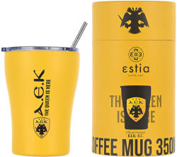 Estia Home Art Coffee Mug Save The Aegean Reciclabil Pahar Termos Oțel Inoxidabil Fără BPA 350ml AEK BC Edition cu Pai 00-13271 (00-13271)