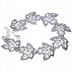 Lovrin 925-ös ezüst, elemes karkötő áttört levelekkel látványos ajándék (Lovrin108013)