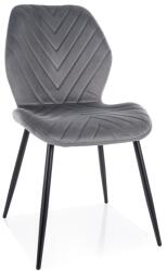 SIGNAL MEBLE Mike Velvet szék fekete láb/ szürke (Bluvel 14)