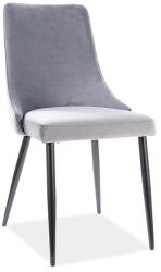 SIGNAL MEBLE Piano B Velvet étkező szék fekete láb/szürke bluvel 14