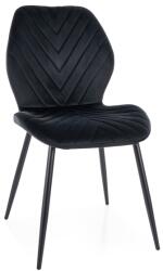 SIGNAL MEBLE Mike Velvet szék fekete láb/ fekete (Bluvel 19)