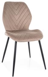 SIGNAL MEBLE Mike Velvet szék fekete láb/ sötét bézs (Bluvel 40)