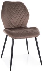 SIGNAL MEBLE Mike Velvet szék fekete láb/ cappuccino (Bluvel 38)