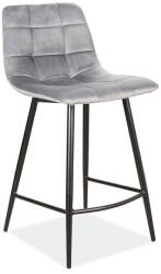 Signal Mila H-2 velvet bárszék fekete láb/ szürke bluvel 14