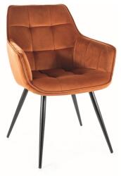 SIGNAL MEBLE Lilia Velvet étkező szék fekete láb/ fahéj (Bluvel 4215)