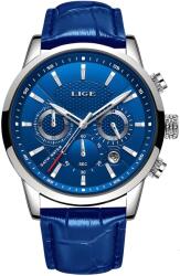 LIGE Часовник lige el-14624 - Син / Сребърен kp14624 Часовници