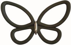  Öntapadós 3D falidekoráció fekete pillangók 12 db