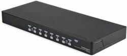 StarTech - 8 portos 1U rackbe szerelhető USB KVM kapcsolókészlet OSD-vel és kábelekkel - SV831DUSBUK (SV831DUSBUK)