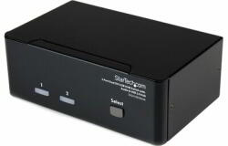 StarTech - 2 portos dupla DVI USB KVM kapcsoló hanggal és USB 2.0 elosztóval - SV231DD2DUA (SV231DD2DUA)