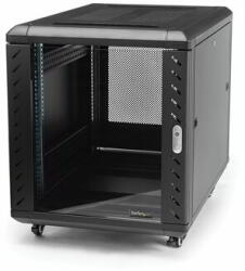 StarTech - 4 oszlopos 12U szerver rack szekrény, zárható 19" - RK1236BKF (RK1236BKF) - firstshop
