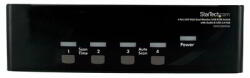 StarTech - 4 portos DVI VGA kétmonitoros KVM kapcsoló USB hanggal és USB 2.0 elosztóval - SV431DDVDUA (SV431DDVDUA)