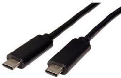 Neutralle USB kábel (3.1), USB C hím - USB C hím, 0, 5 m, fekete, műanyag zacskó