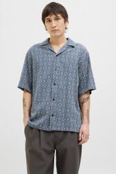 JACK & JONES Jack & Jones, Bő fazonú rövid ujjú ing, Sötétkék, Világosbézs, S (12273289-BERING-SEA-RELAXED-FIT-S)