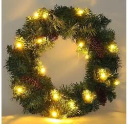 Solight 1V239 - LED Kültéri karácsonyi koszorú 15xLED/3xAA IP44 1V239 (SL1020)