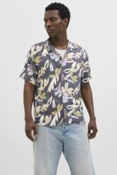 JACK & JONES Jack & Jones, Virágos ing, Csontszín, Világoskék, Sötétszürke, M (12271111-IRON-GATE-M)