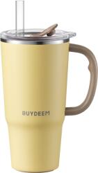 Buydeem DS57-MY termosz bögre szívószállal, 700 ml Sárga (DS57-MY)