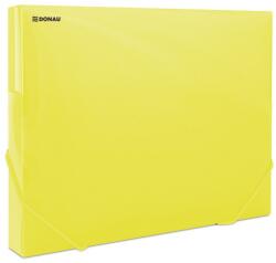 DONAU Műanyag mappa gumis sarkokkal, szélesség 30 mm, 700 mikron, DONAU - átlátszó sárga (DN-8545002PL-11)