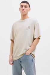 JACK & JONES Jack & Jones, Bő fazonú mintás póló, Világosbézs, M (12269384-MOONBEAM-M)