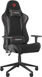 NATEC NITRO 440 G2 gaming szék, Fém talp, SensiMesh szövet, 150°-ban állítható textil háttámla, Derék- és nyakpárna, max. 120 kg. , 60 mm-es kerekek CareGlide karcmentes bevonattal, Fekete (NFG-2115)